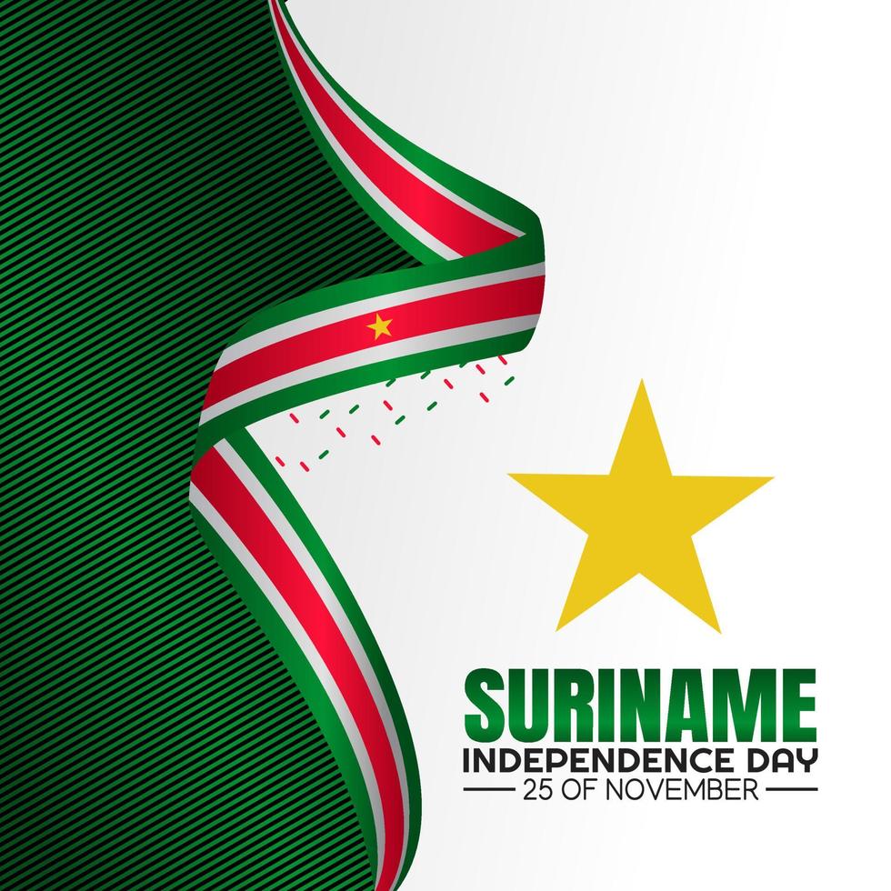 ilustración de vector de día de la independencia de surinam