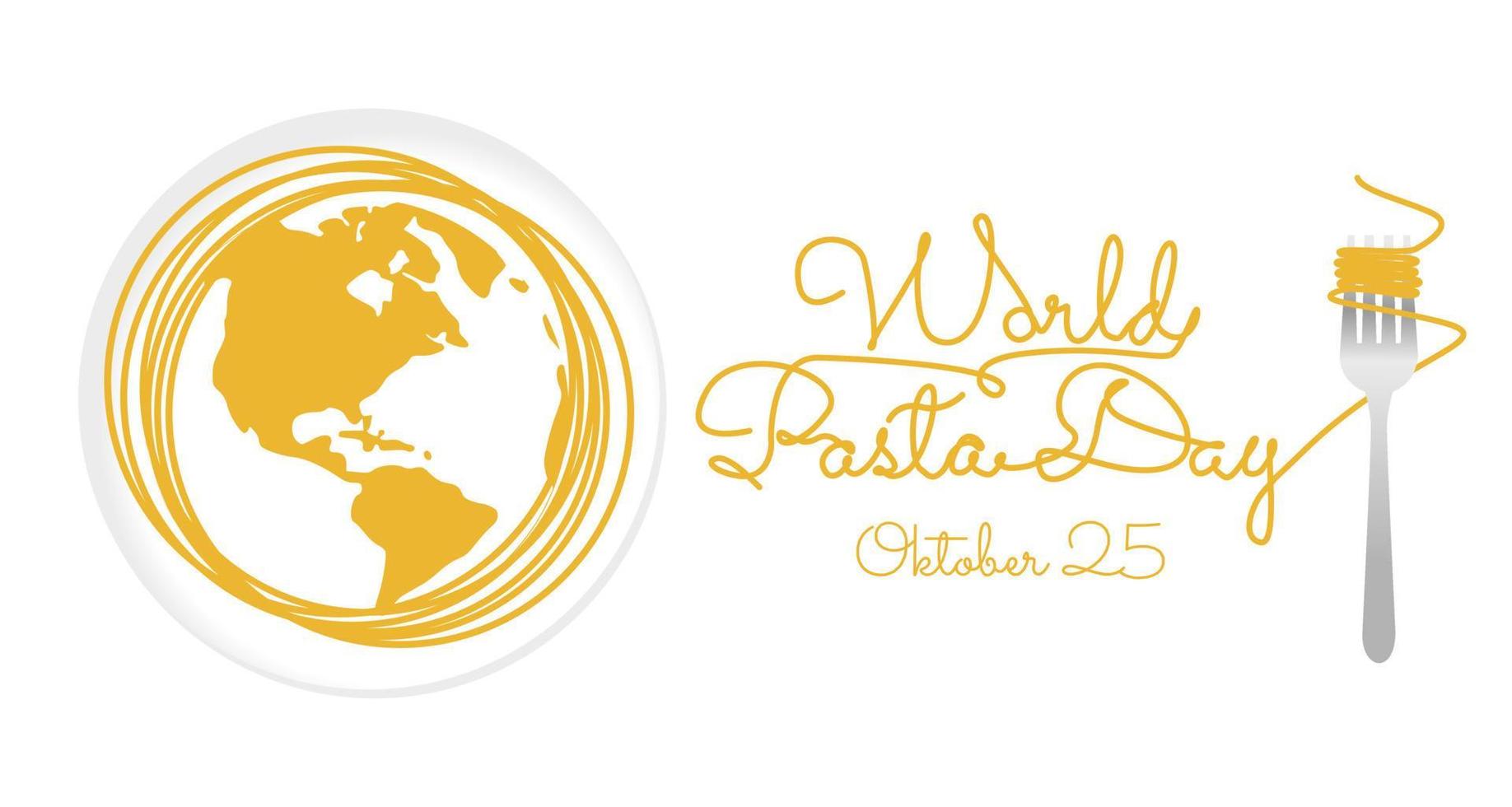 world pasta day vector illustration