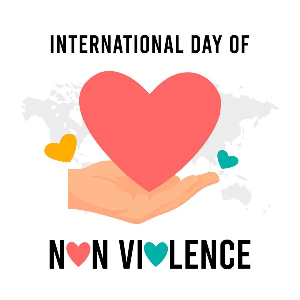 international day of non violence vector illustration