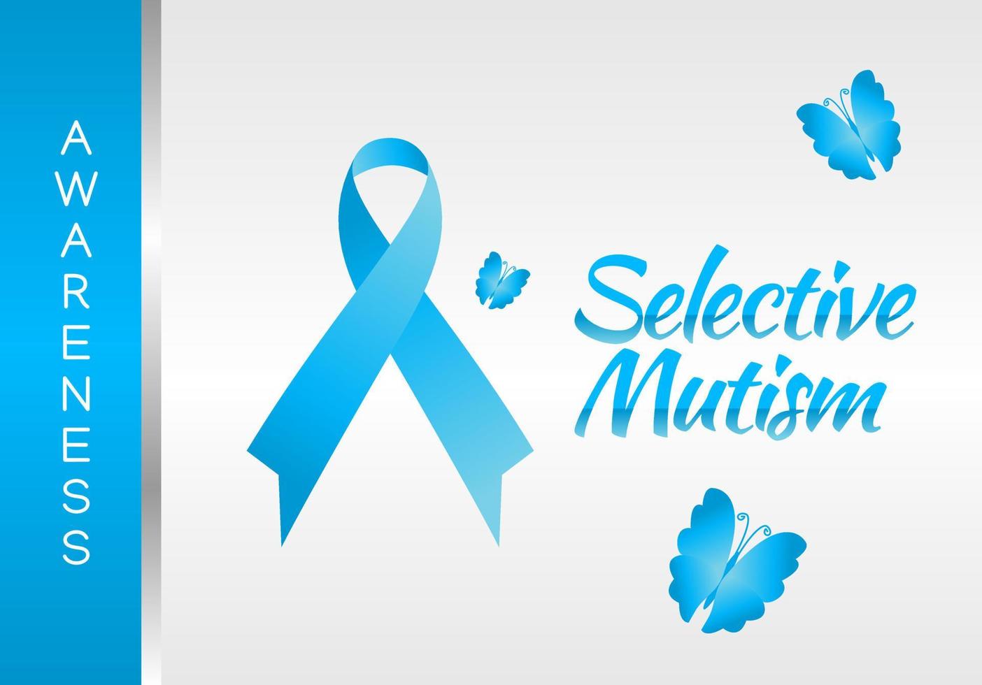 selective mutism awareness vector illustration