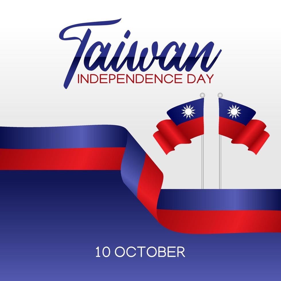 ilustración de vector de día de la independencia de taiwán