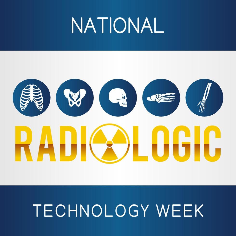 national radiologic technology week vector illustration