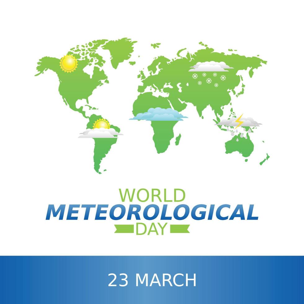 Ilustración de vector de día meteorológico mundial