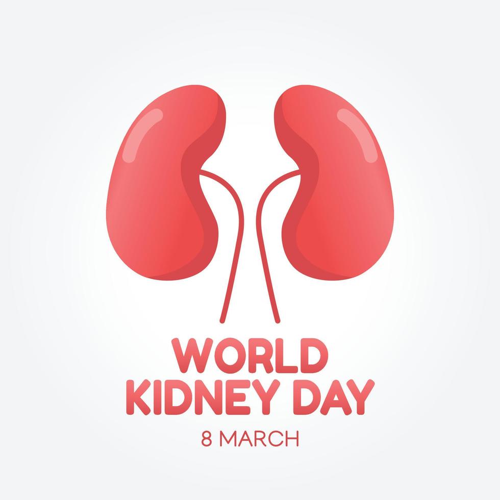 world kidney day vector illustration