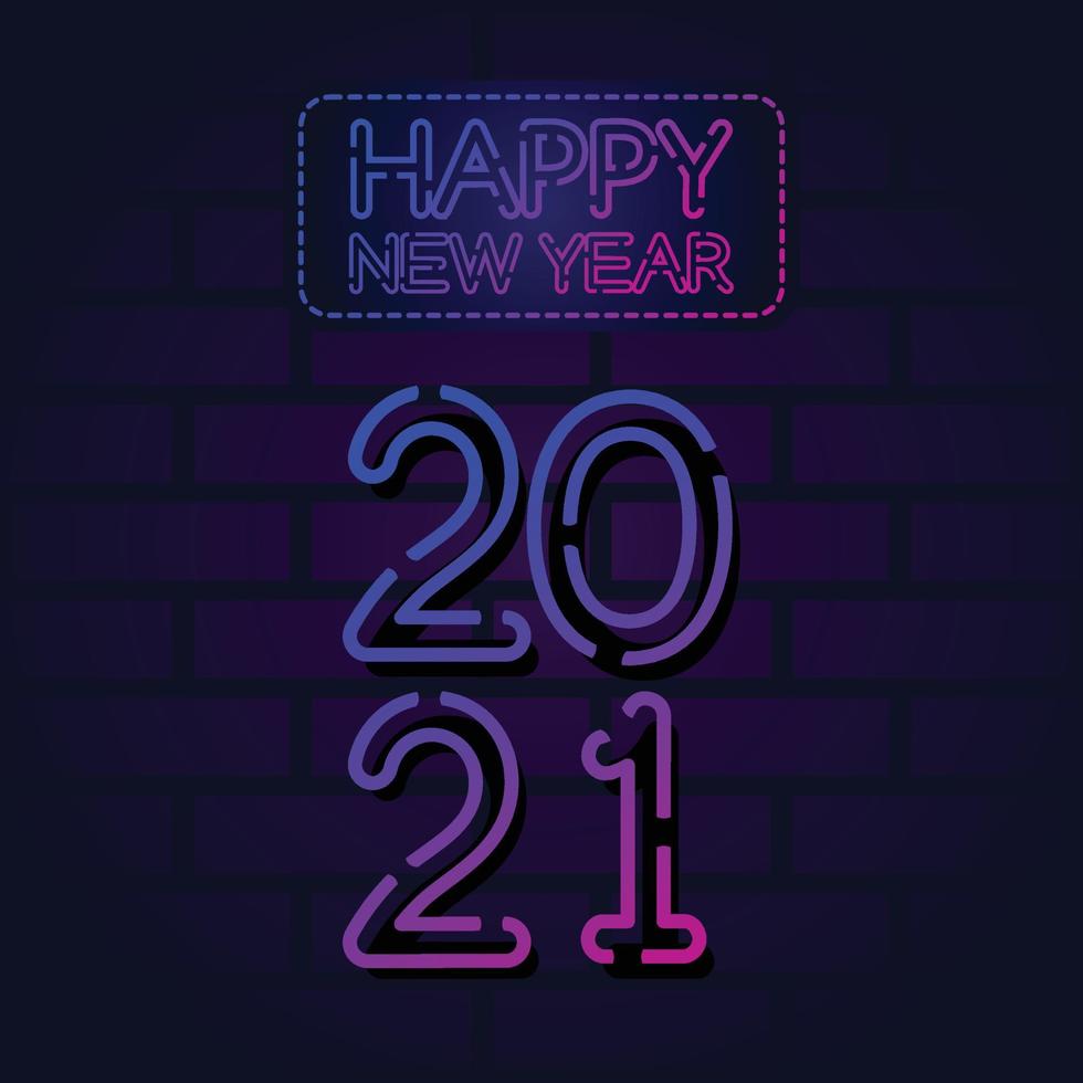 happy new year 2021 vector illustration