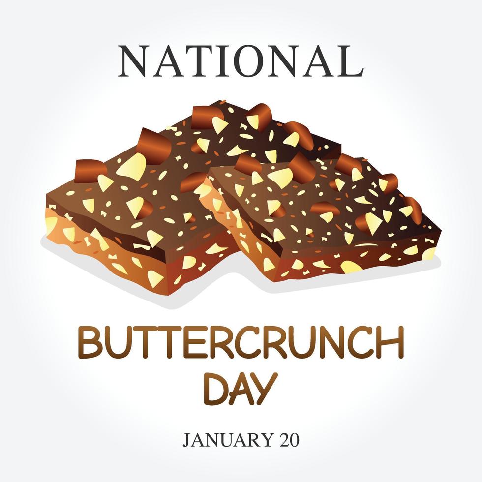 national buttercrunch day vector illustration
