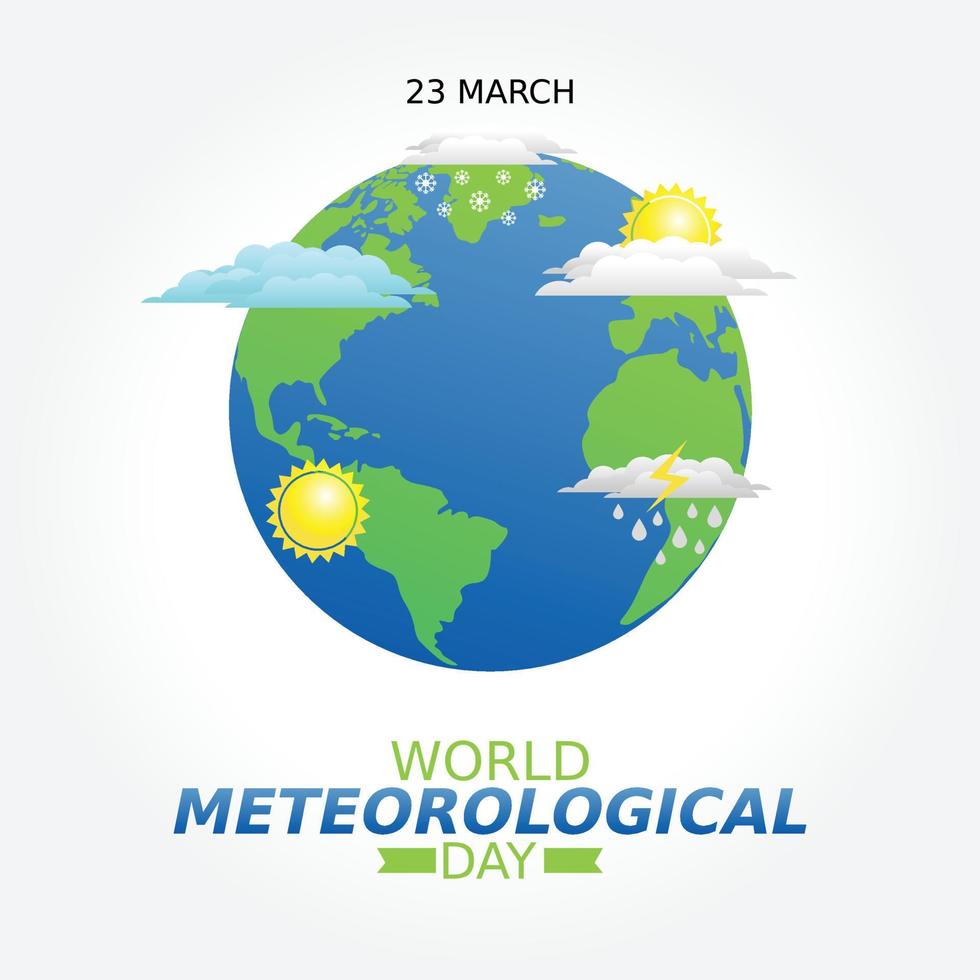 world meteorological day vector illustration