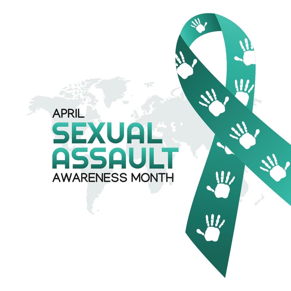 Sexual Assault Awareness Month Vector Illustration. Suitable for greeting card poster and banner.