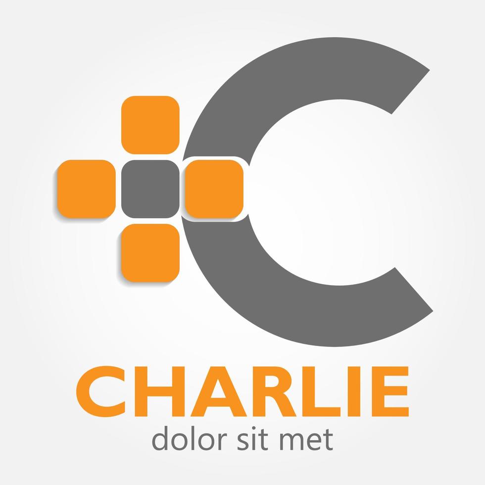 logo with letter c vector