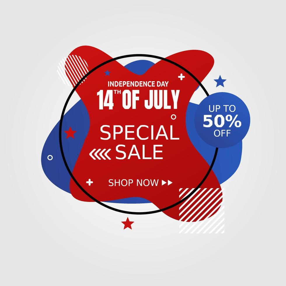 USA independece Day sale vector illustration