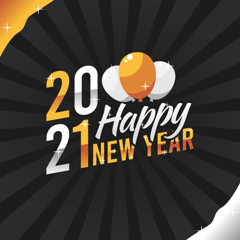 happy new year 2021 vector illustration