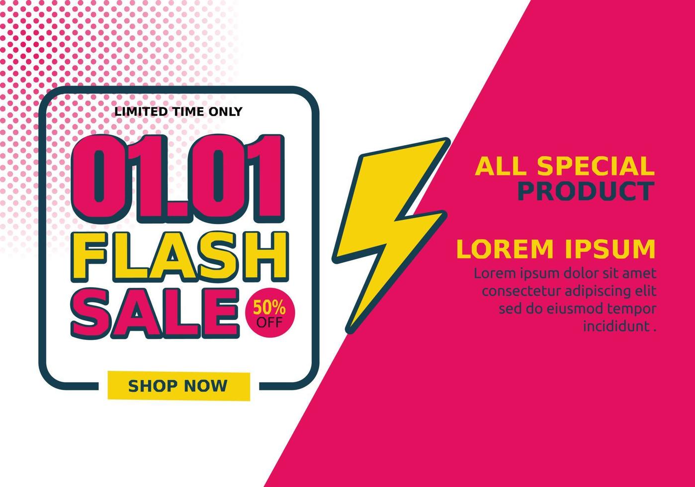 flash sale design template vector illustration