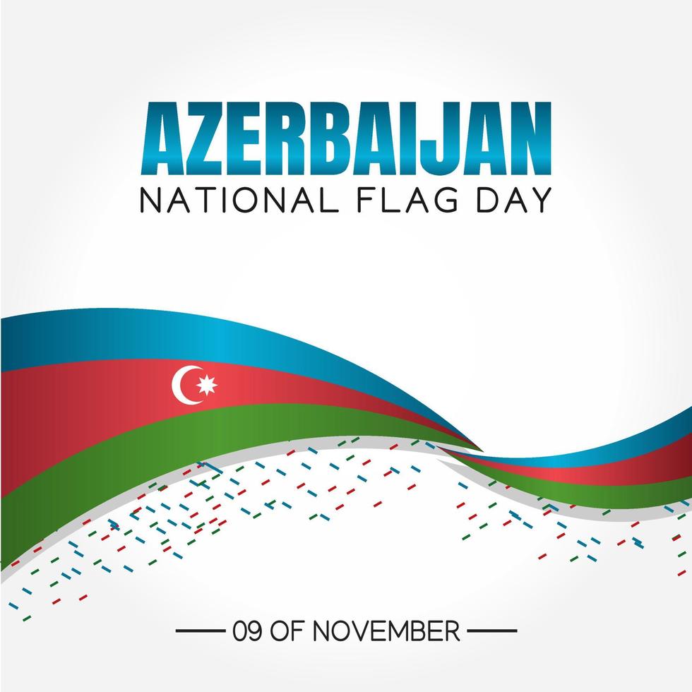 Azerbaijan national flag day vector illustration