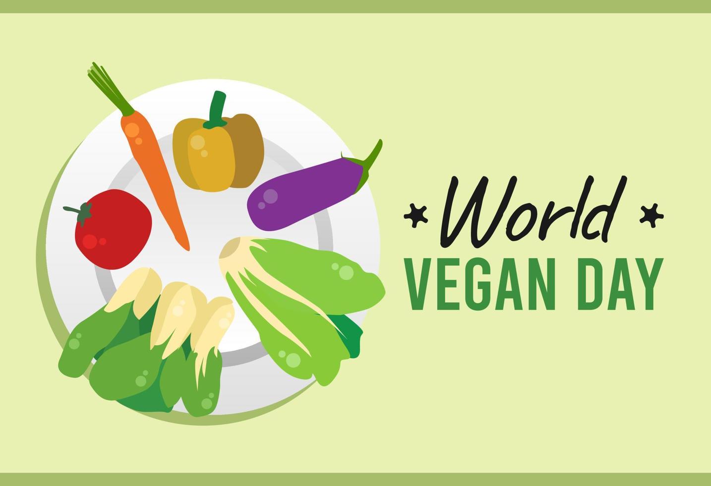 world vegan day vector illustration