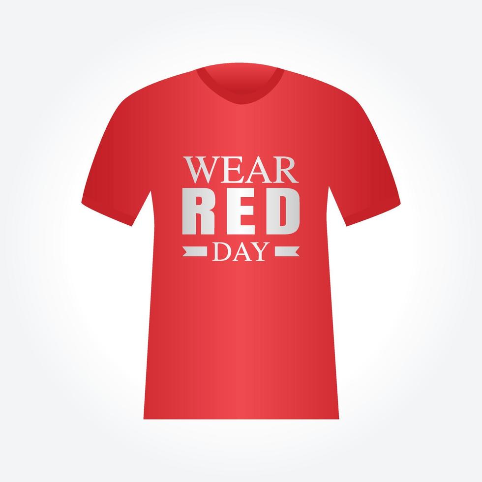 wear red day vector illustration