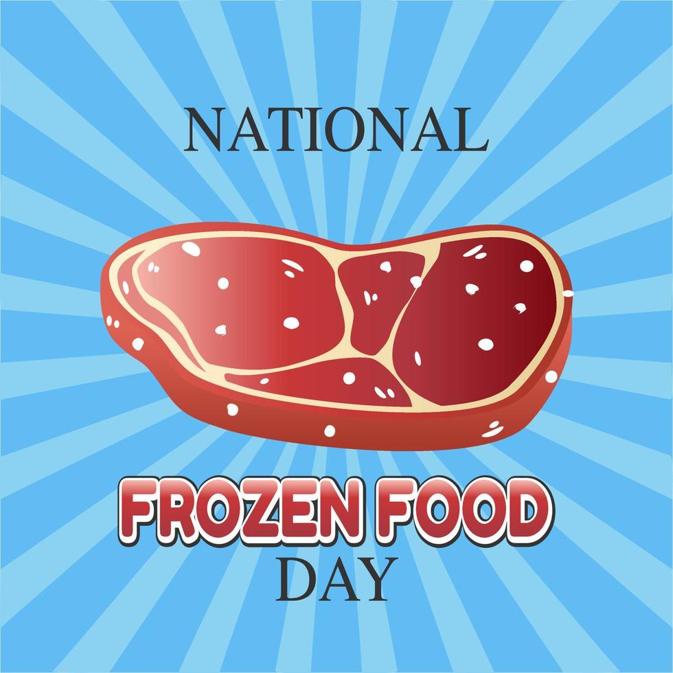 ilustración de vector de día nacional de alimentos congelados