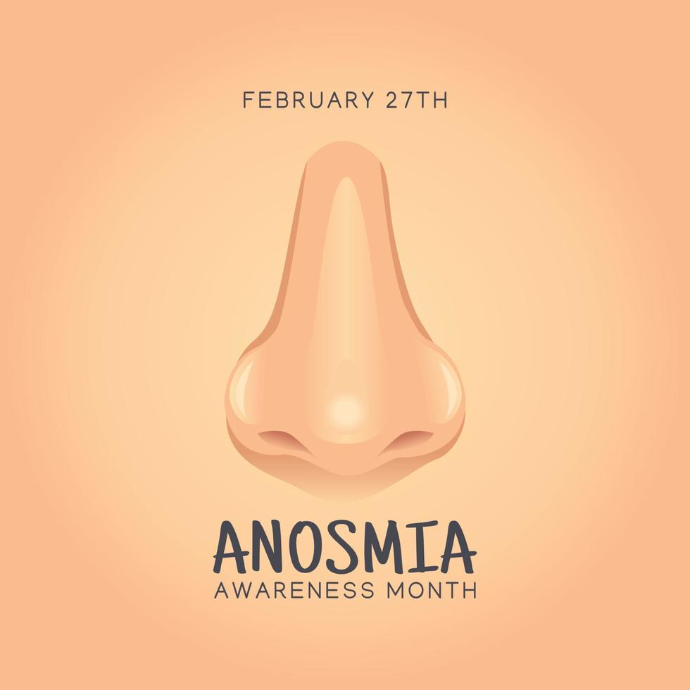 anosmia awareness month vector illustration