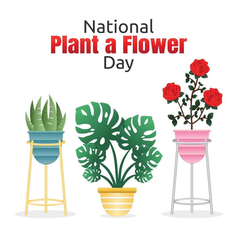 national plant a flower day vector illustration