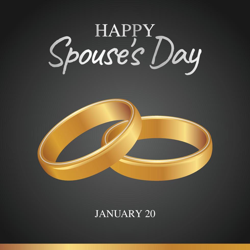 happy spouse day vector illustration