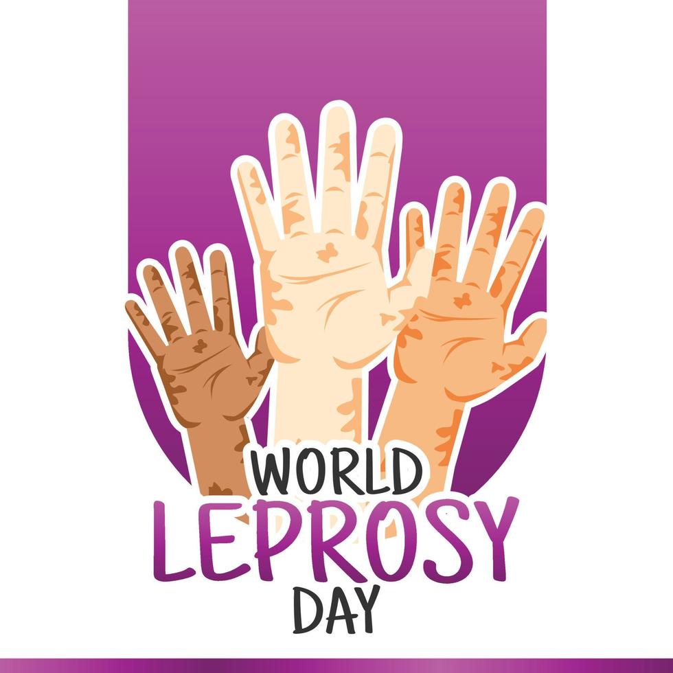 world leprosy day vector illustration