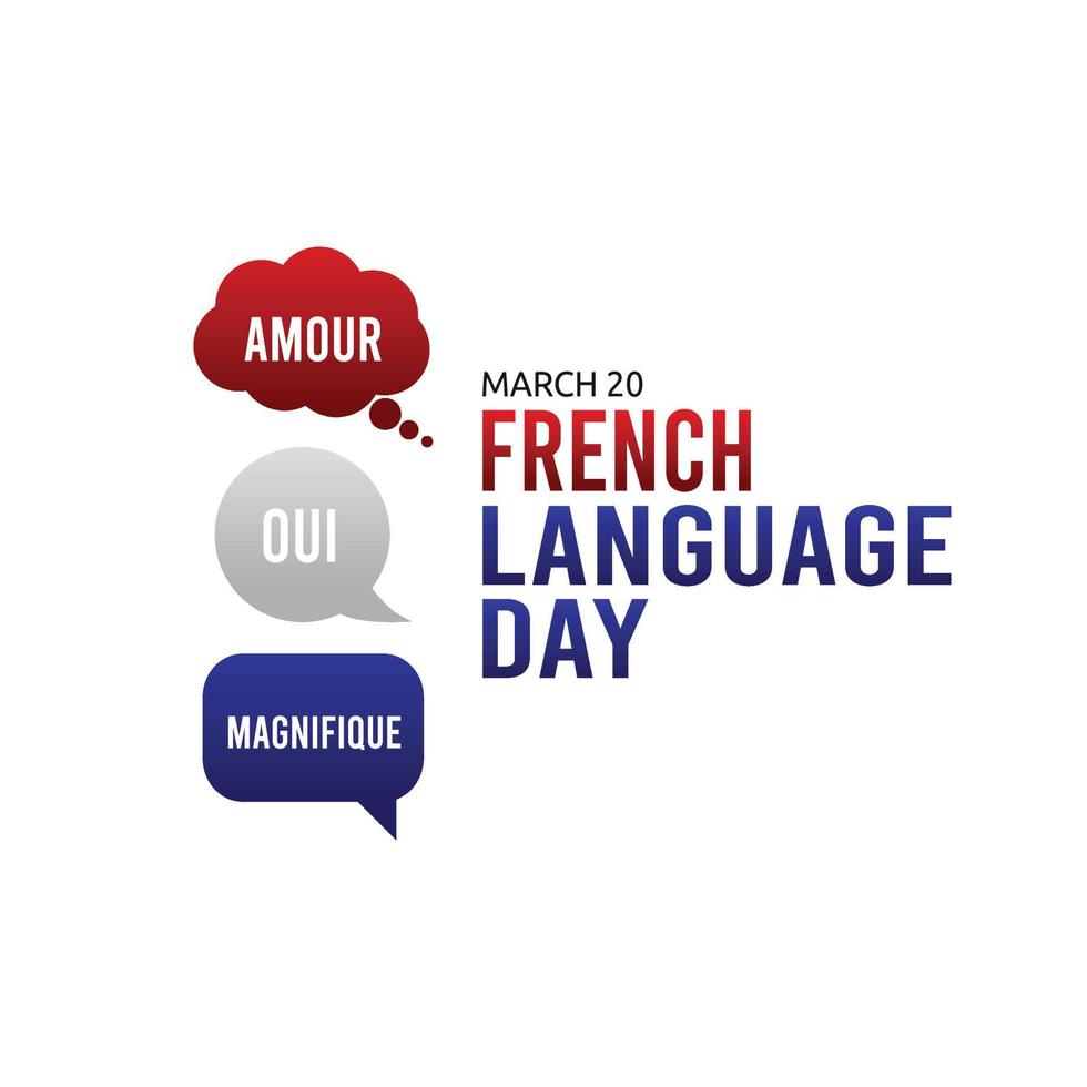 FRENCH LANGUAGE DAY vector illustration