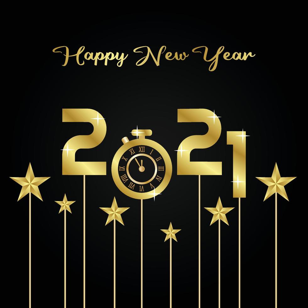happy new year 2021 vector illustration