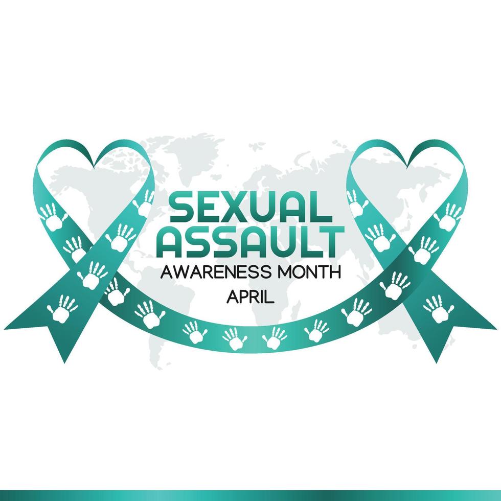 Sexual Assault Awareness Month Vector Illustration. Suitable for greeting card poster and banner.