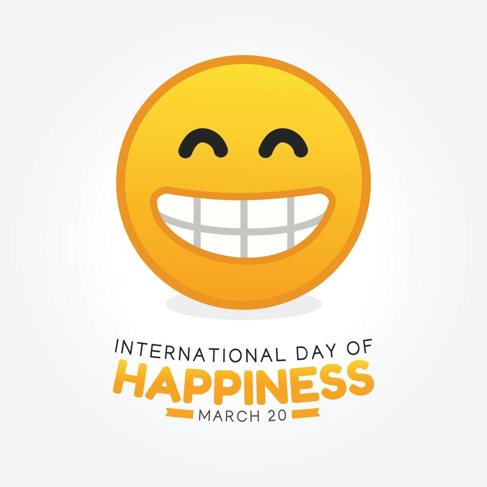 international day of happines vector illustration