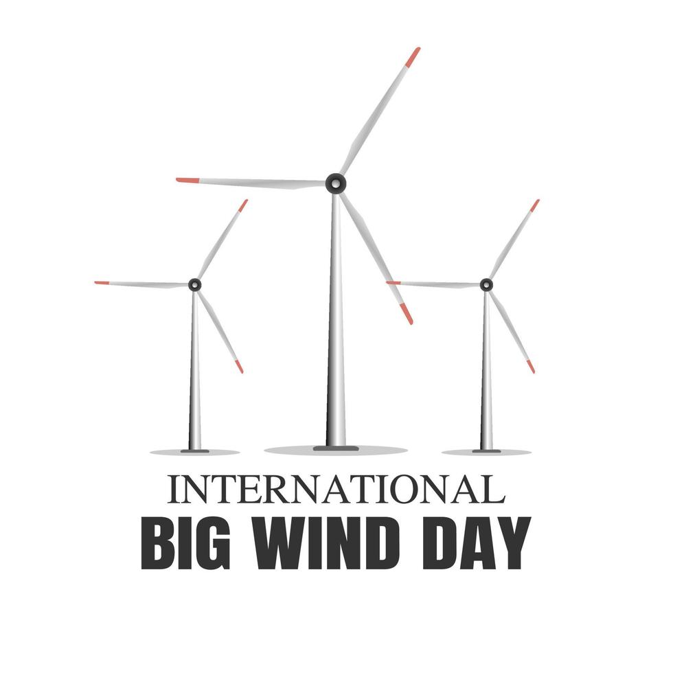 international big wind day vector illustration