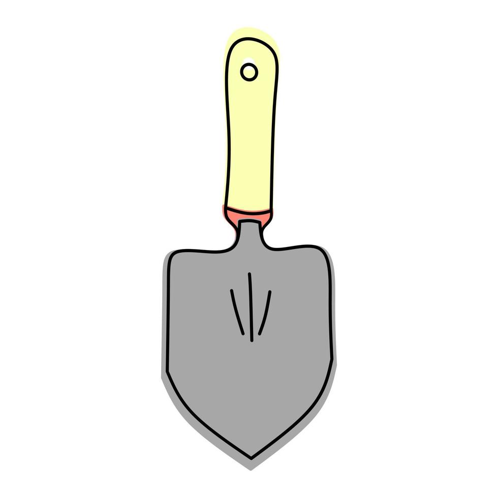 Colorful shovel to work in the garden vector