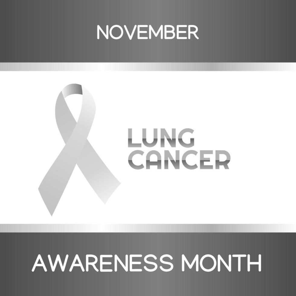 Lung cancer awareness month vector illustration