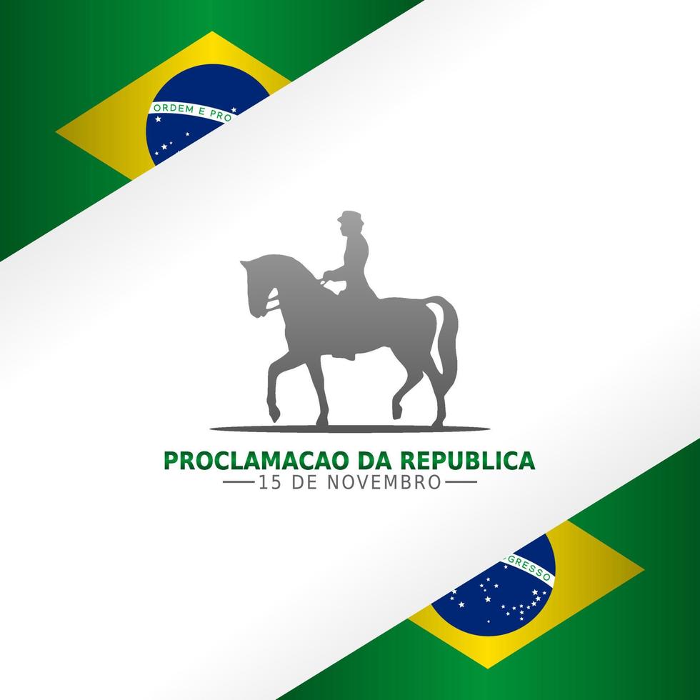 proclamación de la ilustración vectorial de la república. traducción día nacional de brasil vector