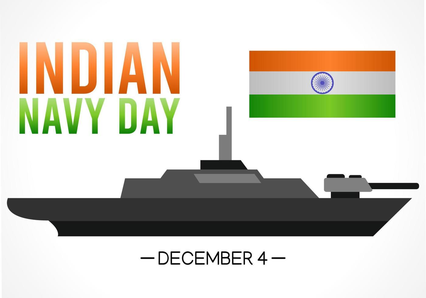 indian navy day vector illustration