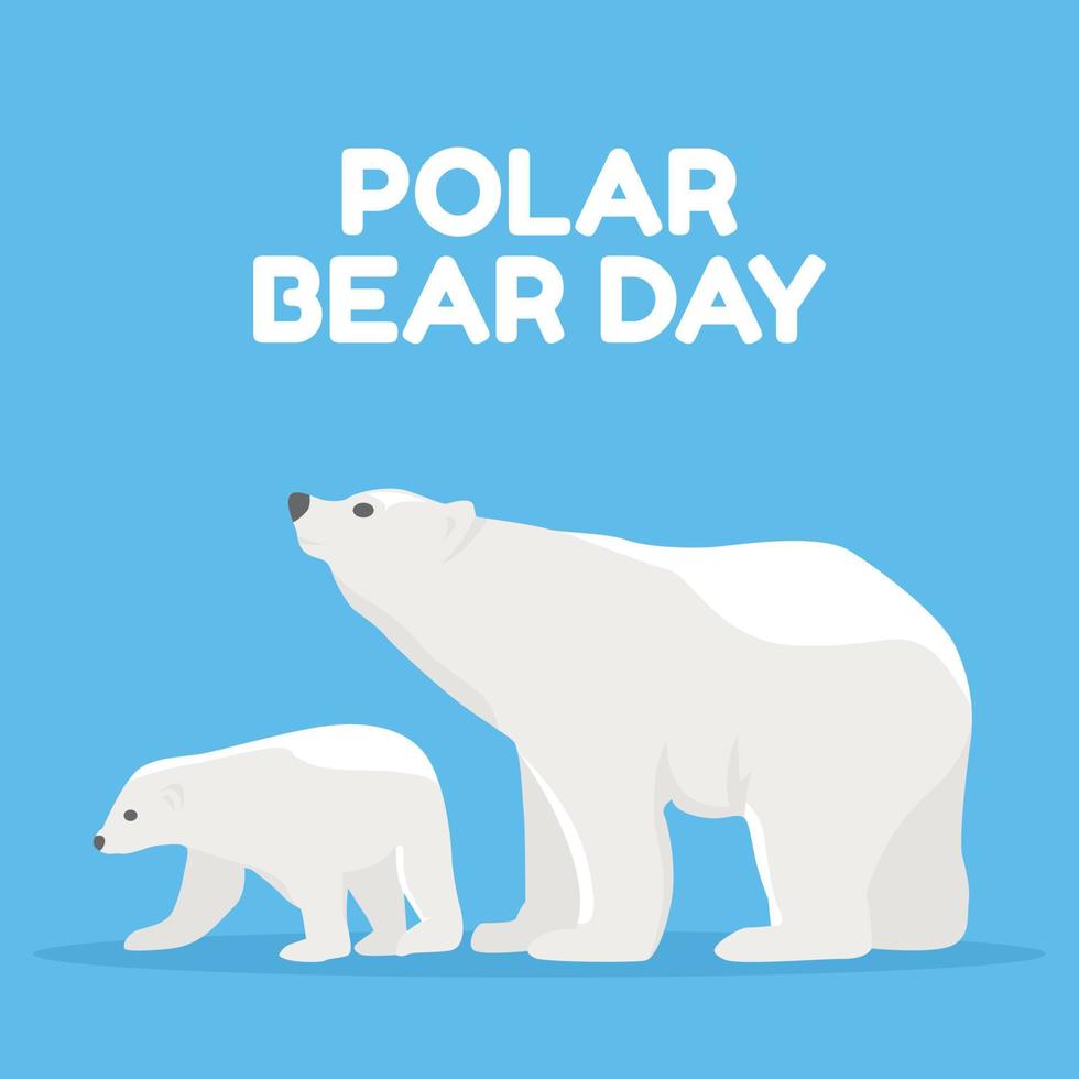 polar bear day vector illustration