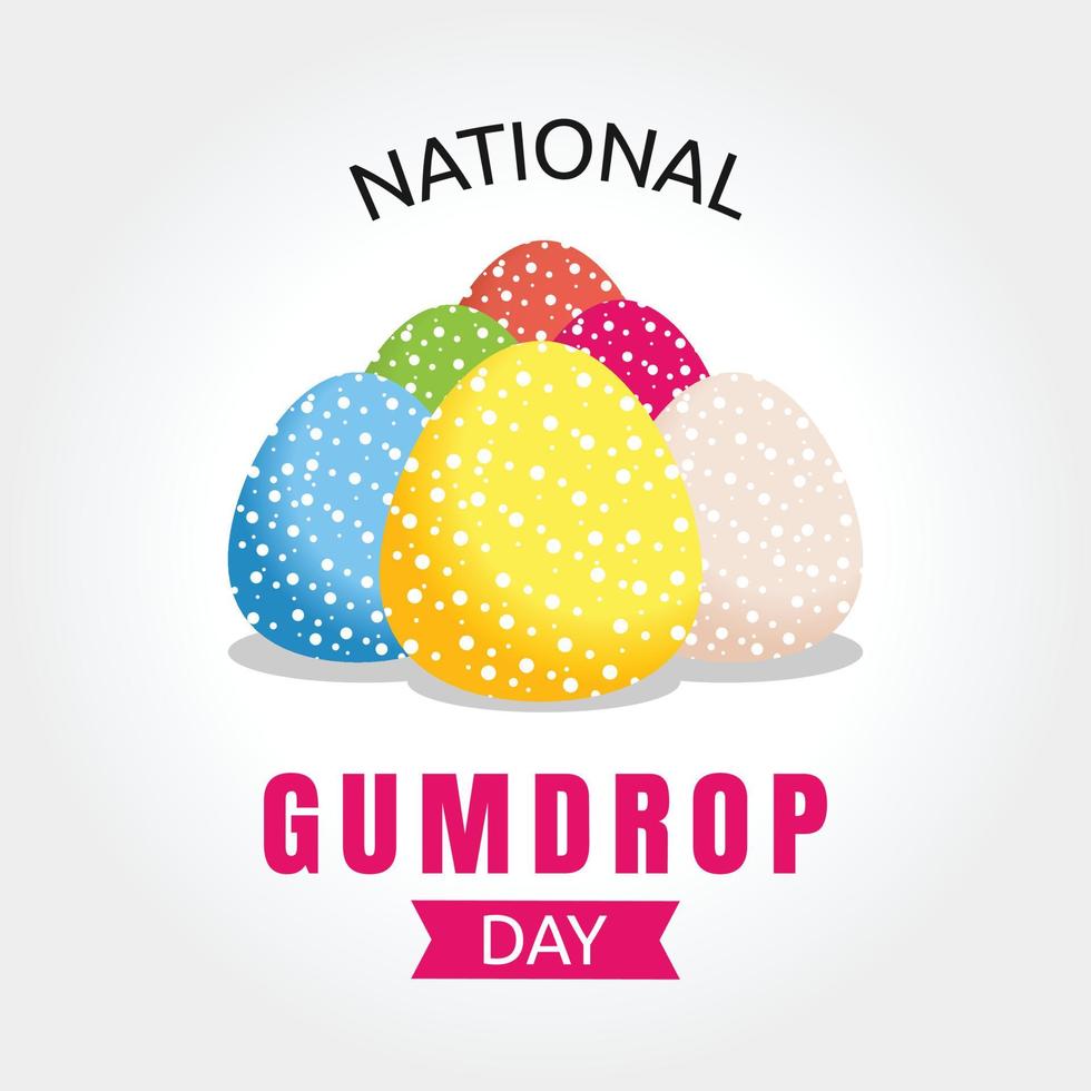 national gumdrop day vector illustration