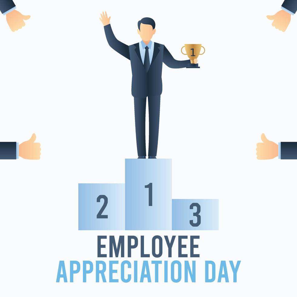 Employee appreciation day vector illustration