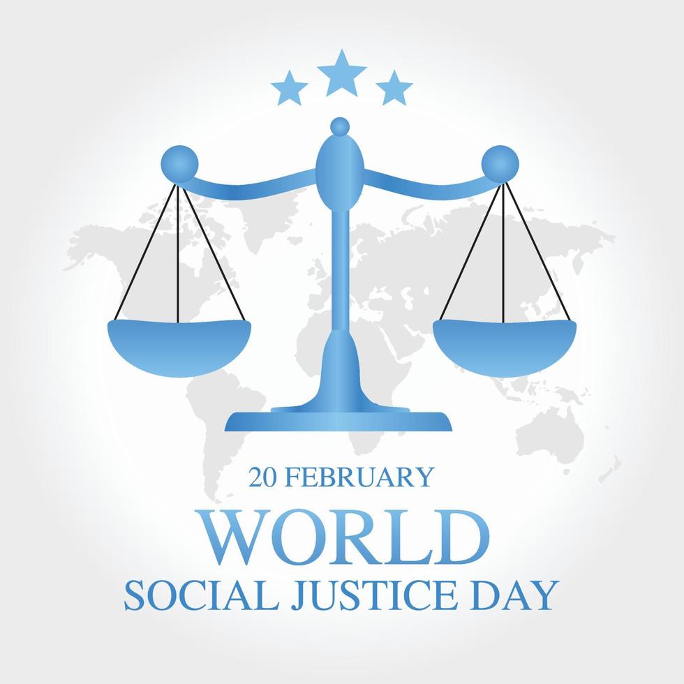 world social justice day vector illustration