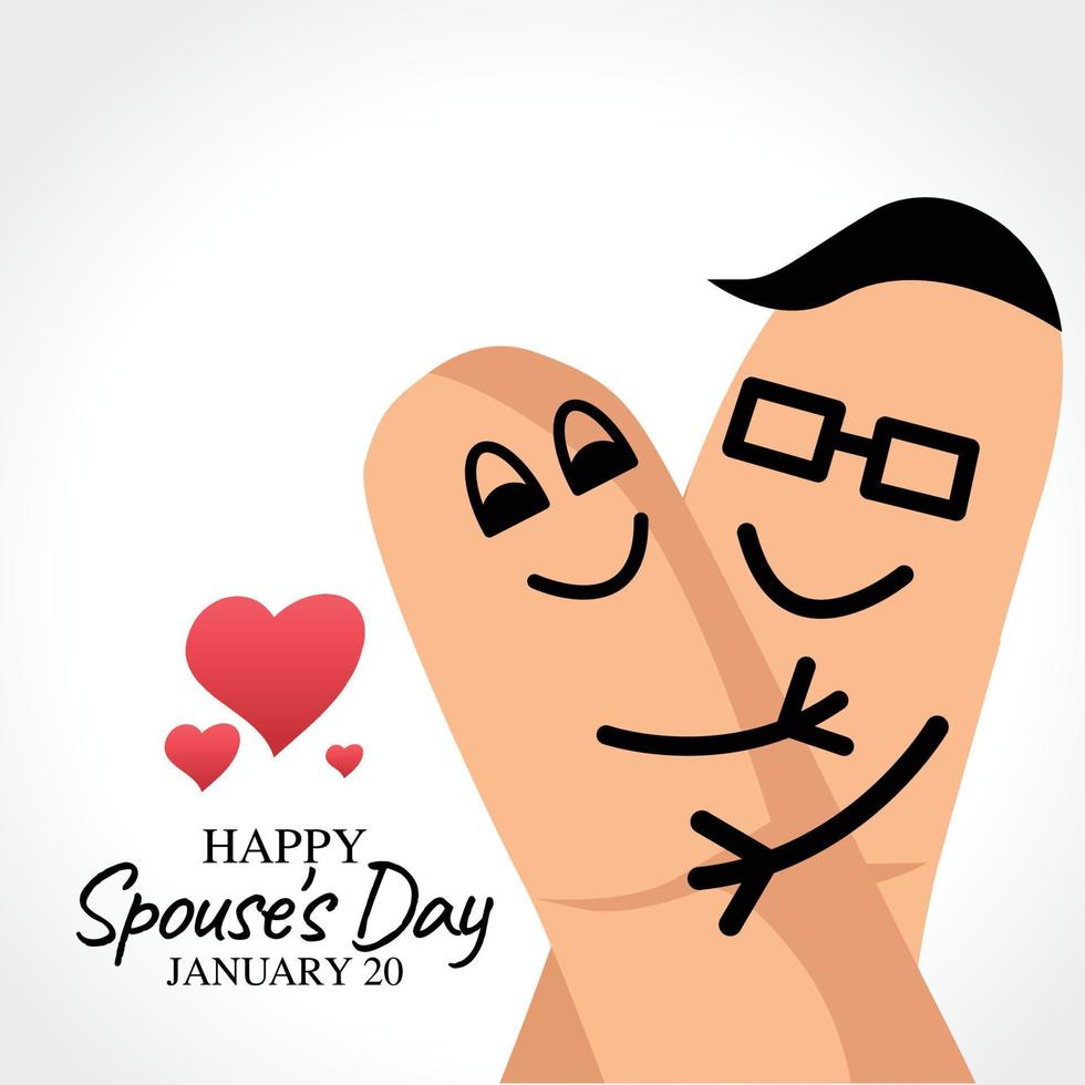 happy spouse day vector illustration