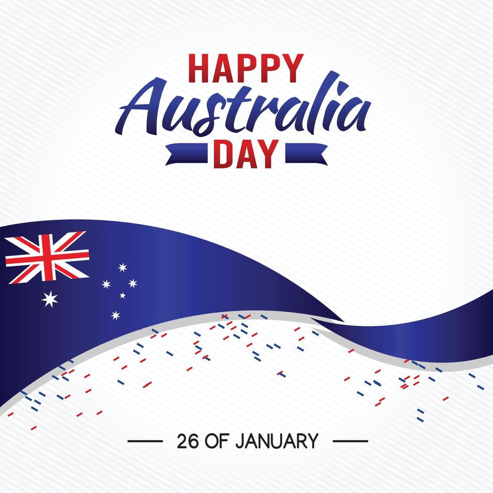 feliz día de australia ilustración vectorial vector