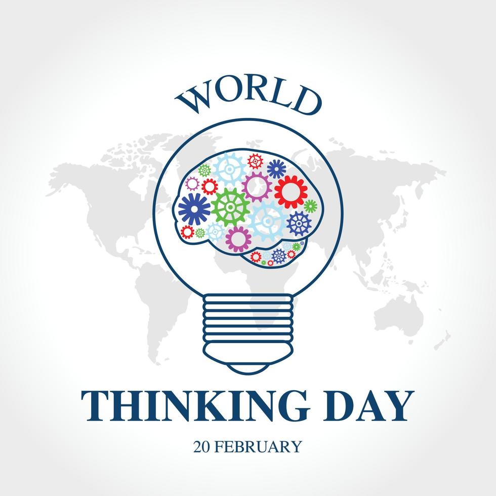 world thinking day vector illustration
