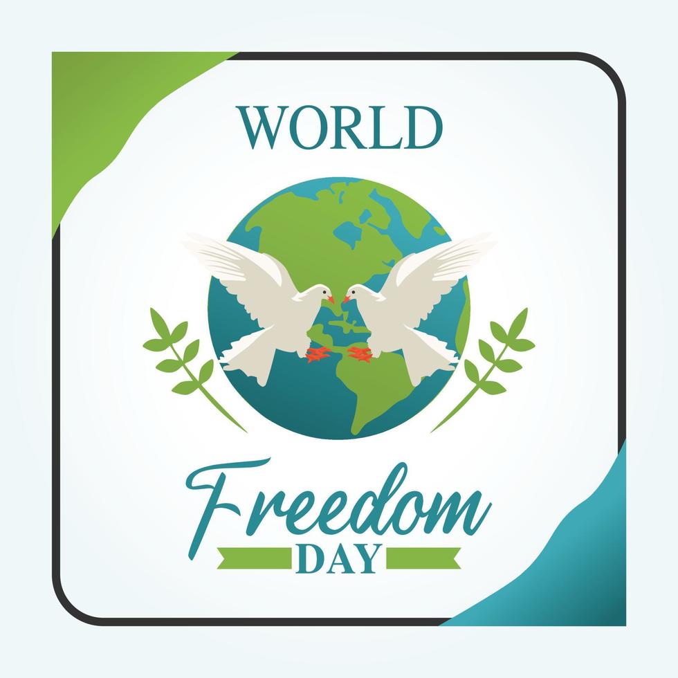world freedom day vector illustration