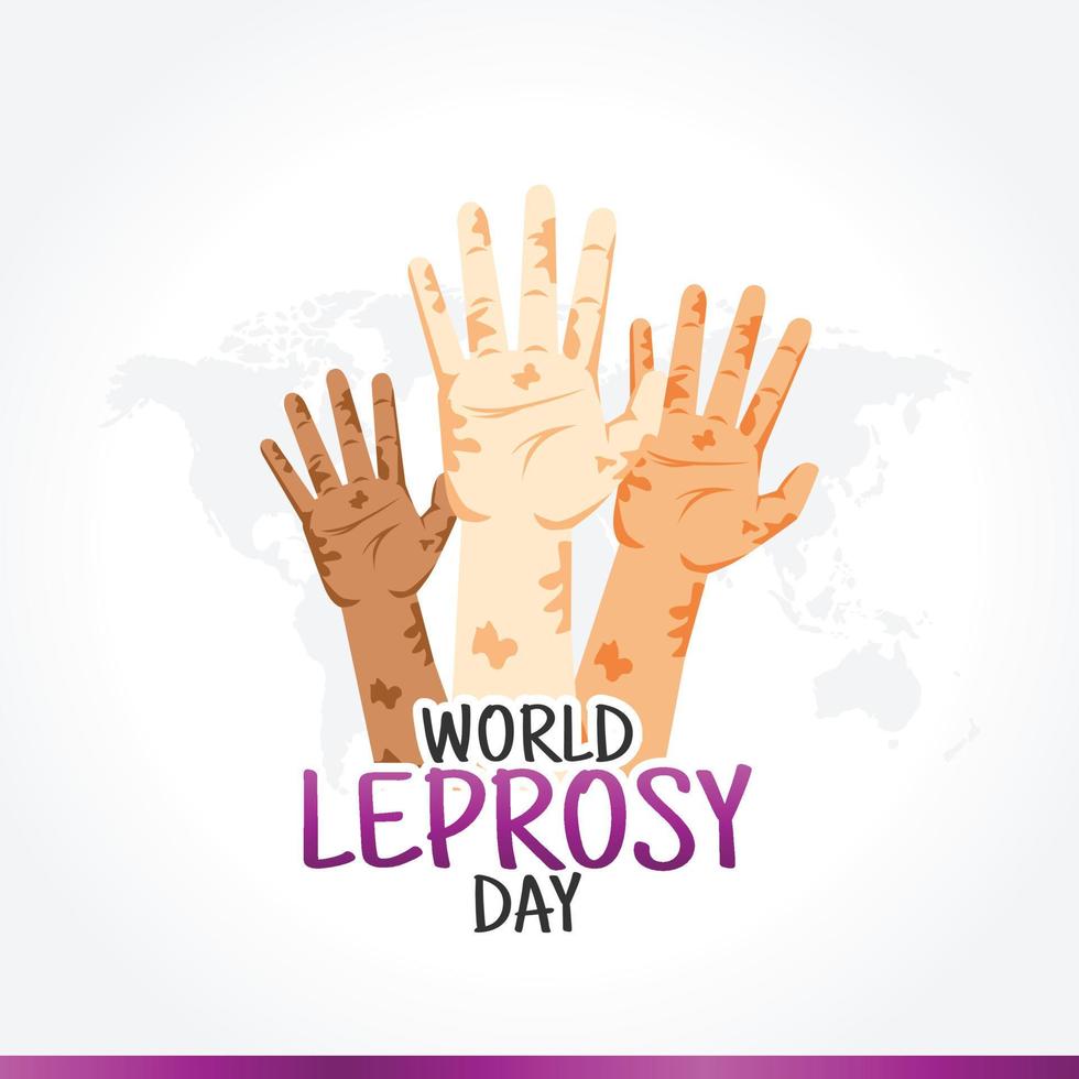 world leprosy day vector illustration