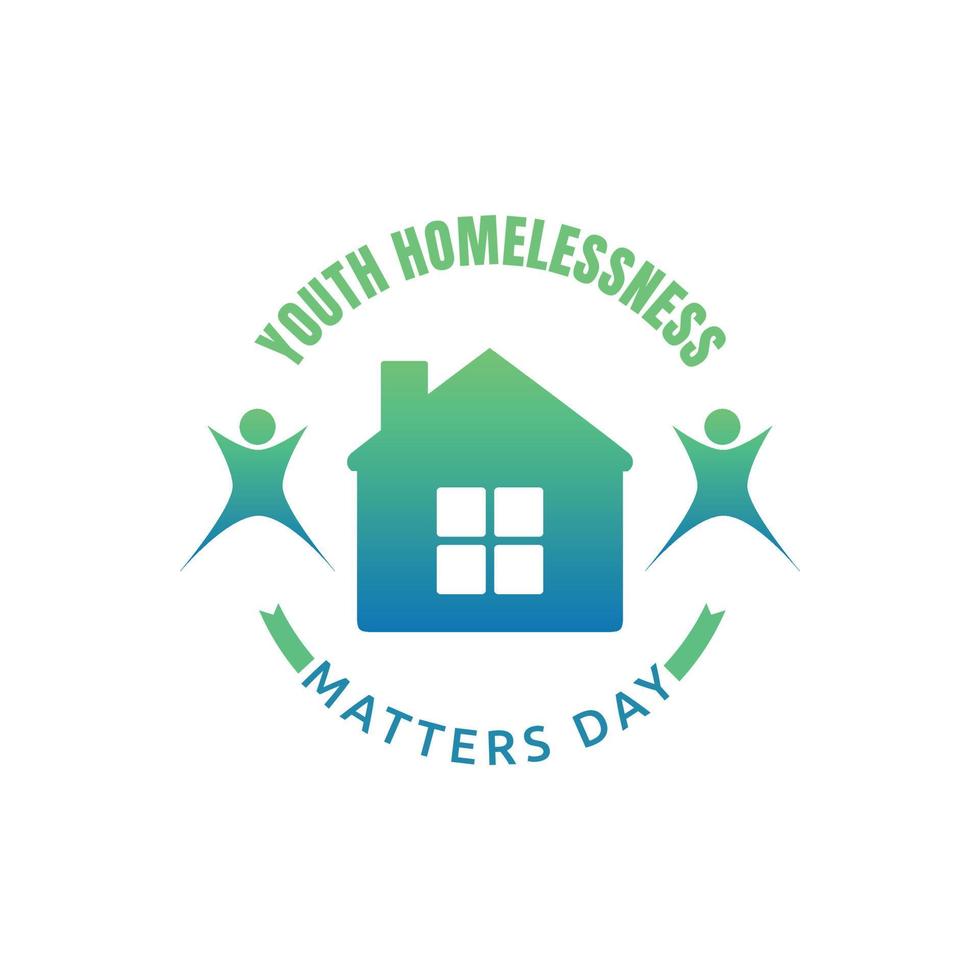 Youth homelessness matters day vector illustration