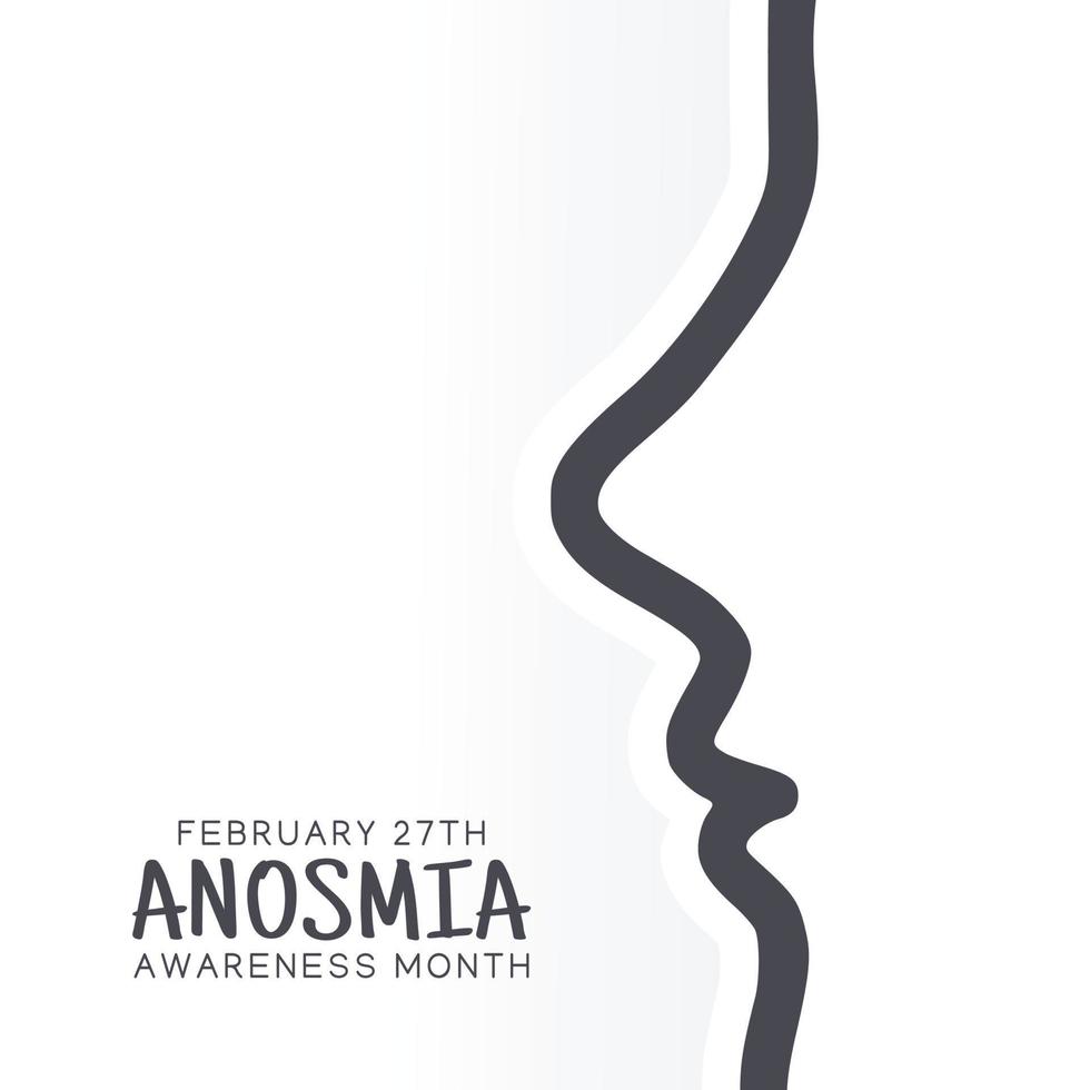 ilustración de vector de mes de conciencia de anosmia