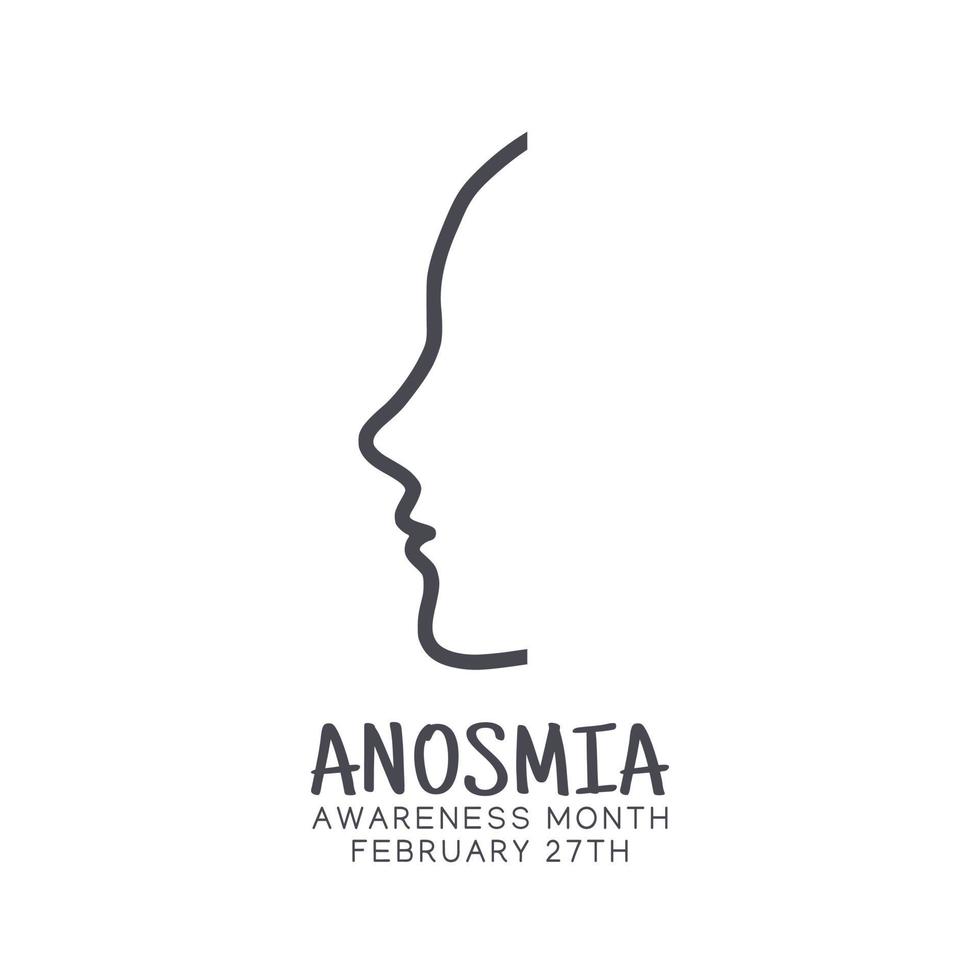 anosmia awareness month vector illustration