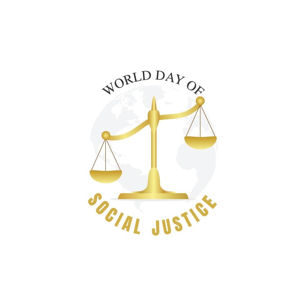 world day of social justice vector illustration