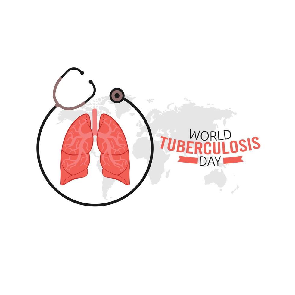 ilustración vectorial del día mundial de la tuberculosis vector