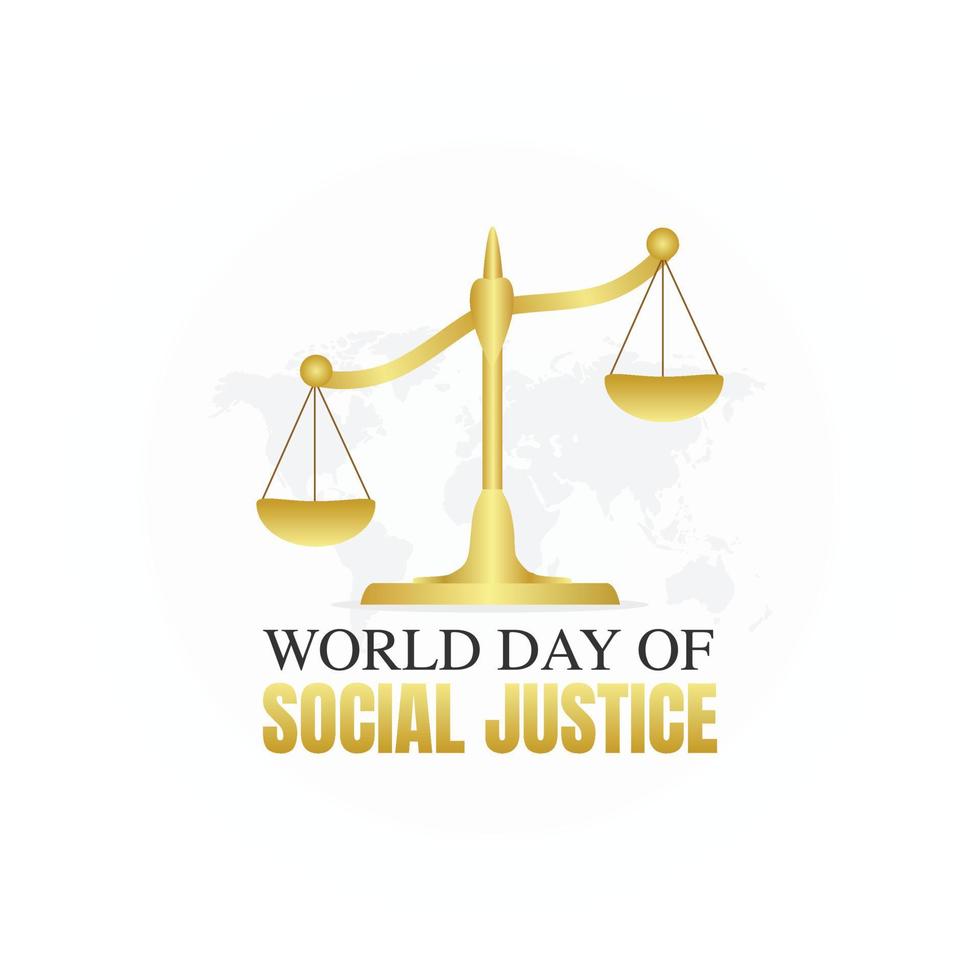 world day of social justice vector illustration