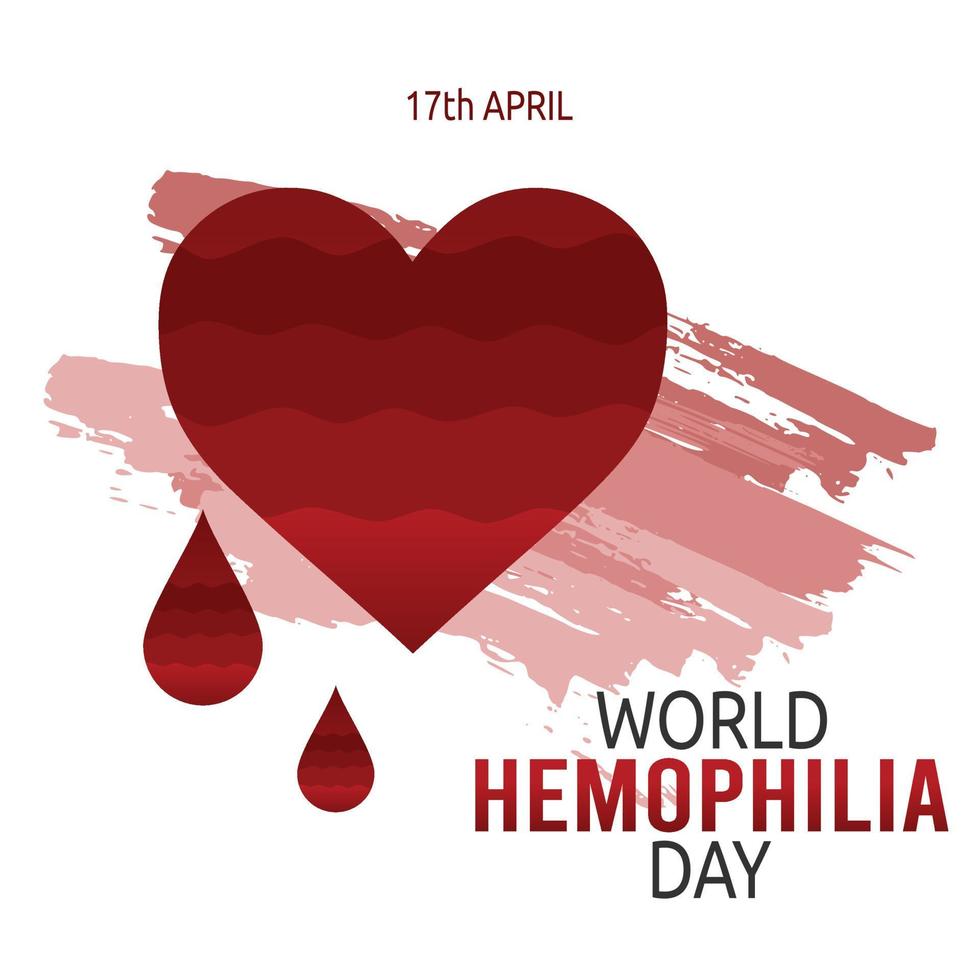 Ilustración de vector de día mundial de la hemofilia