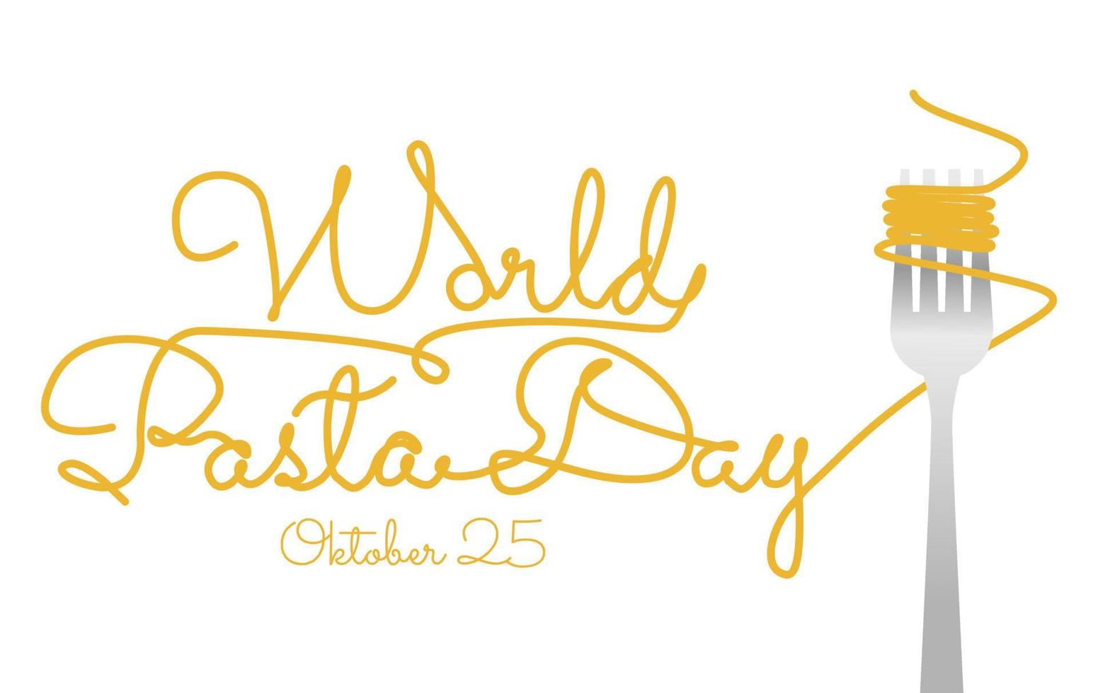 world pasta day vector illustration